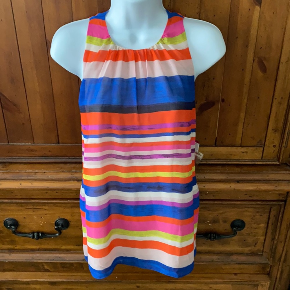 New Vince Camuto multicolor sleeveless blouse
